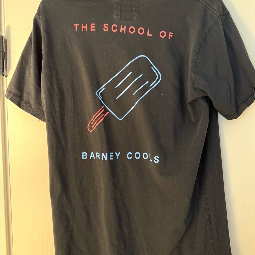 Barney Cools Black Tee with Popsicle Design